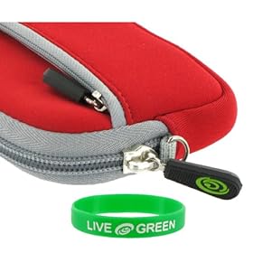 Neoprene Sleeve Case (Red) for JVC PICSIO GC-FM1VUS HD Camcorder Brilliant Blue