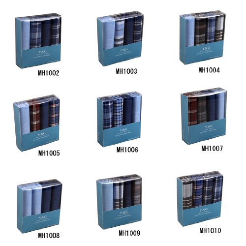 YEB01 Handmade Fabric 4 Pack Cotton Handkerchiefs Set Pretty Designer By Y&G