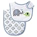 Luvable Friends Bib and Burp Cloth Set, Blue Elephant