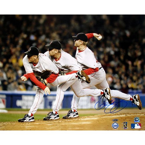 Steiner Sports Boston Red Sox Curt Schilling Autographed Triple Exposure 8X10