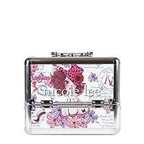 Nicole Lee Priscilla 10 Inch Cosmetic Aluminum Case with Mirror, Sunny White, One Size
