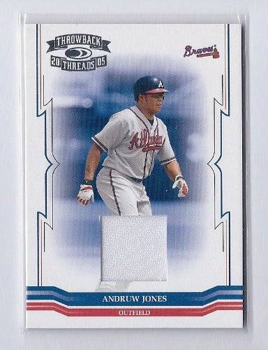 2005 Donruss Throwback Threads Game Used Jersey #25 Andruw Jones Atlanta Braves #'ed to 250