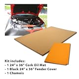 Cork Oil Mat Kit (Cork Oil Mat, Fender Cover & Chamois)