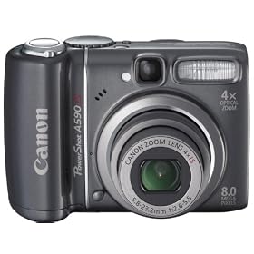 Canon - PowerShot A590 IS appareil photo num�rique - bridge - 8 Mpix - Zoom optique 4x - stabilis�