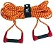 AIRHEAD� Double Handle Ski Rope - Double handle ski ropes have been popular for learning how to slalom for decades. Some experienced skiers also enjoy a double handle pull. This is the highest quality double handle ski rope ever made. The TPR tractor grip and 4” finger guards provide a comfortable and precise hold. You can’t miss the rope during deep water starts with this bright yellow and red color scheme. 75 feet long, 1 section.