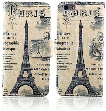 [YO-SHOP]Paris Tower Pattern PU Leather Full Body Cover with Card Slot for iPhone 6 Plus