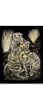 Gold Foil Engraving Art Meerkats
