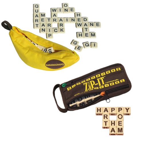 Bananagrams and Zip-It Word Game Bundle