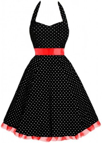 Aprils 50s Dress Rockabilly Vintage Pin up Swing Polka Dot Evening Cocktail Dress