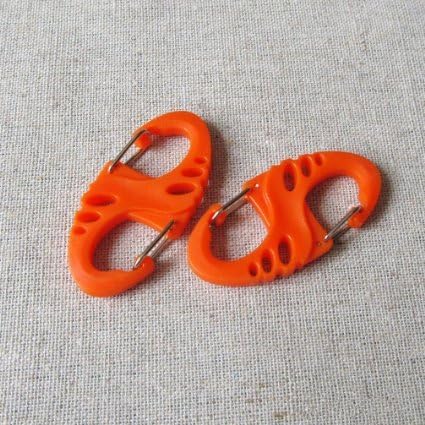 Dual Buckle Key-chain S Type Climbing Hook Carbiner For Carry Baggage ,Net Coat Car Roof ,Travel Long Weeken :20 PCS