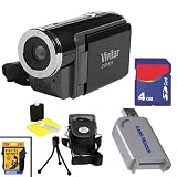 Vivitar 5.1MP Digital Video Recorder Black with 4GB Accessory Bundle