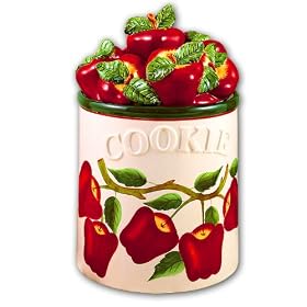 APPLE 3-Dimensional Cookie Jar *NEW!* by KKM-New Apple