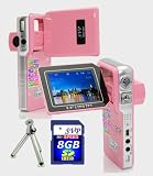 SVP HDDV-3001 12MP Max. 6-in-1 Multi-Functional Camcorder with Rare Huge Flip LCD! (SVP 8GB SDHC Memory Card & Tripod Included)