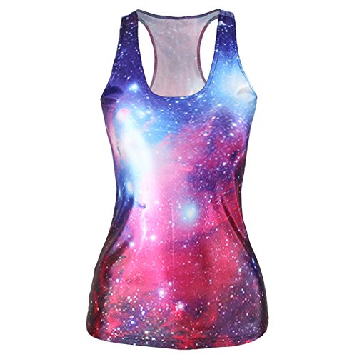 ROPALIA Womens Gothic Punk Clubwear Cami T-Shirt Chic-Look Print Vest Blouse
