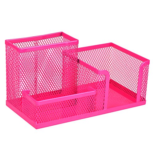 Homecube® Space Saving Mesh office supplies desk organizers/ pen holder /cell phone holder/cosmetic holder 3 Sorter Sections