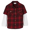 Toddler Boys' Cherokee&reg; Long-sleeve 2fer Flannel Shirt - Red