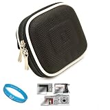 Nylon Black Durable Compact Digital Camera Carrying Case with Dual Zippered Opening and Removable Carbineer for Samsung Camera Model; ST93, ST95, ST90, ST65, ST30, ST700, PL170, PL120, WB210, PL210, SH100 + Universal Clear Screen Protector + Blue 6-inch Comapact 3-way Mini Tripod Stand + SumacLife TM Wisdom Courage Wristband