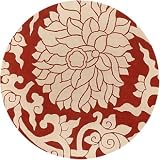 Thomas Paul Blossom Tufted Rug BLPC - 8' Round - Persimmon/Cream