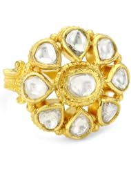 Sethi Couture "Organic Beauty" Flat Cut Diamond Flower Ring, Size 6.5