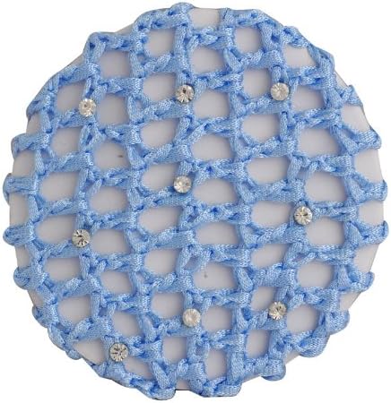 Lt. Blue Bun Cover with 9 rhinestones