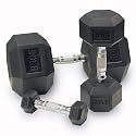 Body Solid Rubber Coated Hex Dumbbells(sold Individually)