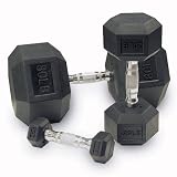 Body Solid Rubber Coated Hex Dumbbells(sold Individually)