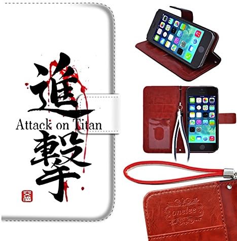 iPhone 5s Wallet Case, Attack on Titan Yozilou PU Leather iPhone 5s Wallet Case