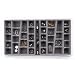 36 COMP. ORGANIZER JEWELRY STAX-GREY