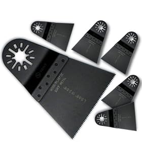 KENT 6pcs Set, 2-5/8" Wide, E-Cut Oscillating Blades, For Soft: Wood, Metal, Plastic, Fits Dremel Multi-Max, Fein Multimaster, Bosch, Chicago, Craftsman, Milwaukee And Most Tools