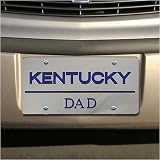Kentucky Wildcats Silver Mirror Dad Car License Plate