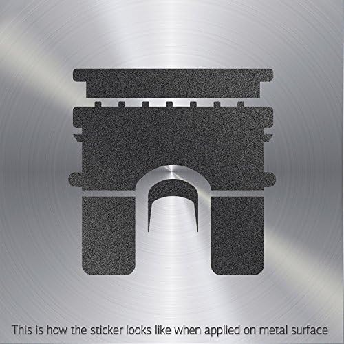 Hobby Decal Arc De Triomphe Paris France waterproof Laptop Specialty Black_Metallic (12 X 11.9 In)