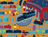 IMAGE OF Oopsy daisy Train Roundhouse Wall Art 24x18