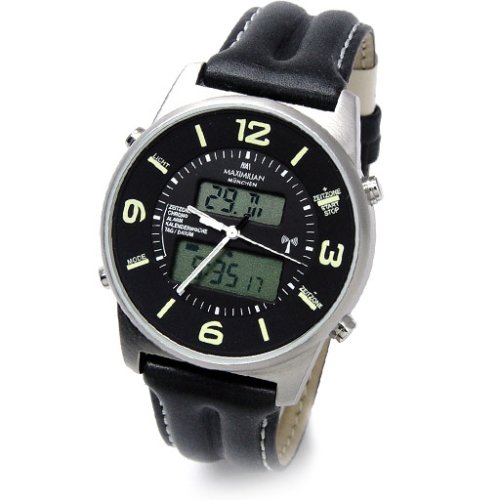 Maximilian Radio Controlled, Analog Digital Chronograph GMT, Alarm Watch 5402-3