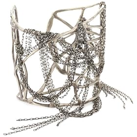 Melissa Joy Manning Doo.Ri Silver Webbed Cuff Bracelet