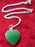 Review   / Green Aventurine Heart Pendant; 2cms across; on Silver Chain approx 40cms long - from Spiritual Gifts. Usually dispatched within 2 working days.