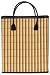 Split Bamboo Market Bag with Canvas Lining and Leatherette Handle and Trim 16