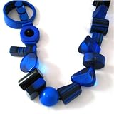 Image of Jackie Brazil Blue Resin Assorted Shapes 'Indiana Jones' Necklace