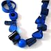 Jackie Brazil Blue Resin Assorted Shapes 'Indiana Jones' Necklace