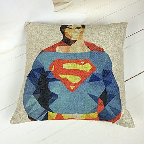 Cjeremy2000 Cjeremy2000 Cotton Linen Superman Throw Pillow Cushion Cover Pillowcase 18 X 18 Inches (Style 2)