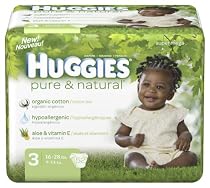 Huggies Pure & Natural Diapers, Size 3, 52-Count Packages (Pack of 2)