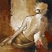 Kitchen & Housewares : Seated Woman I by Lanie Loreth. Art Print Poster FRAME IT.. 16 inches width by 16 inches height. Highest Quality Art Poster Print