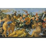 (28x39) Carlo Maratta Angeli con Ghirlanda di Fiori Art Print Poster