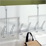 Classic Over The Door Hook Rack - Chrome by InterDesign