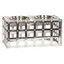 Unleashed Life Austin Strap Table Handcrafted Aluminum Table with Nickel Finish, Medium