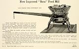 1912 Ad Antique Woodcock Boss Feed Mill Grain Grinder Farm Farming Equipment - Original Print Ad