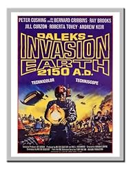 Home: Iposters Daleks Invasion Earth Sci Fi Movie Print 1960s Magnetic Memo Board Silver Framed - 41 X 31 Cms (approx 16 X 12 Inches) - iPosters