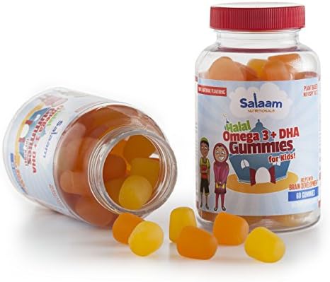 Salaam Nutritionals Halal Gummy Omega3+DHA, Supports Optimal Brain and Immune Function, Vegan *BEST Tasting* (2 pack)