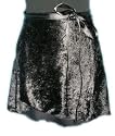 Panne Velvet Black Wrap Ballet Skirt w/matching Hair Scrunchie Adult/ child