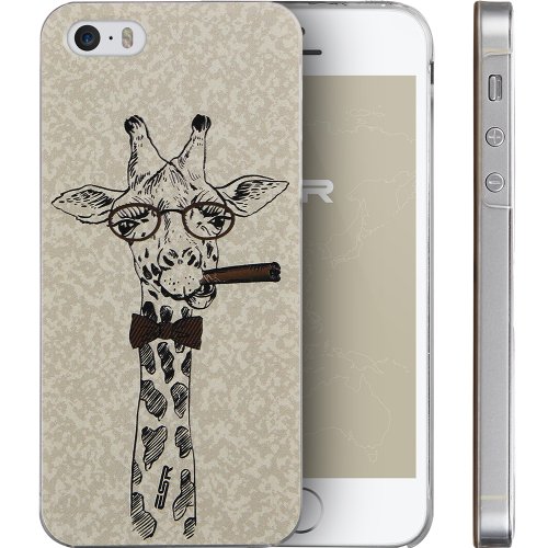 iPhone 5S Case, iPhone SE Case, ESR Illustrators Series Protective Case [Good Grip] with Aesthetic Print Hard Back Cover for iPhone 5/5s/SE (Tycoon Giraffe)