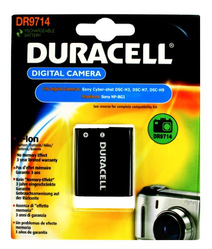 Duracell DR9714 Camera Battery for Sony Cybershot DSC-N1 DSC-W100 W30 W50 W70 NP-BG1